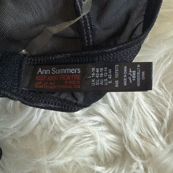 Ann Summers Bonnie Cami Suspenders Black Size Medium - 12 / 14 - Picture 13 of 16